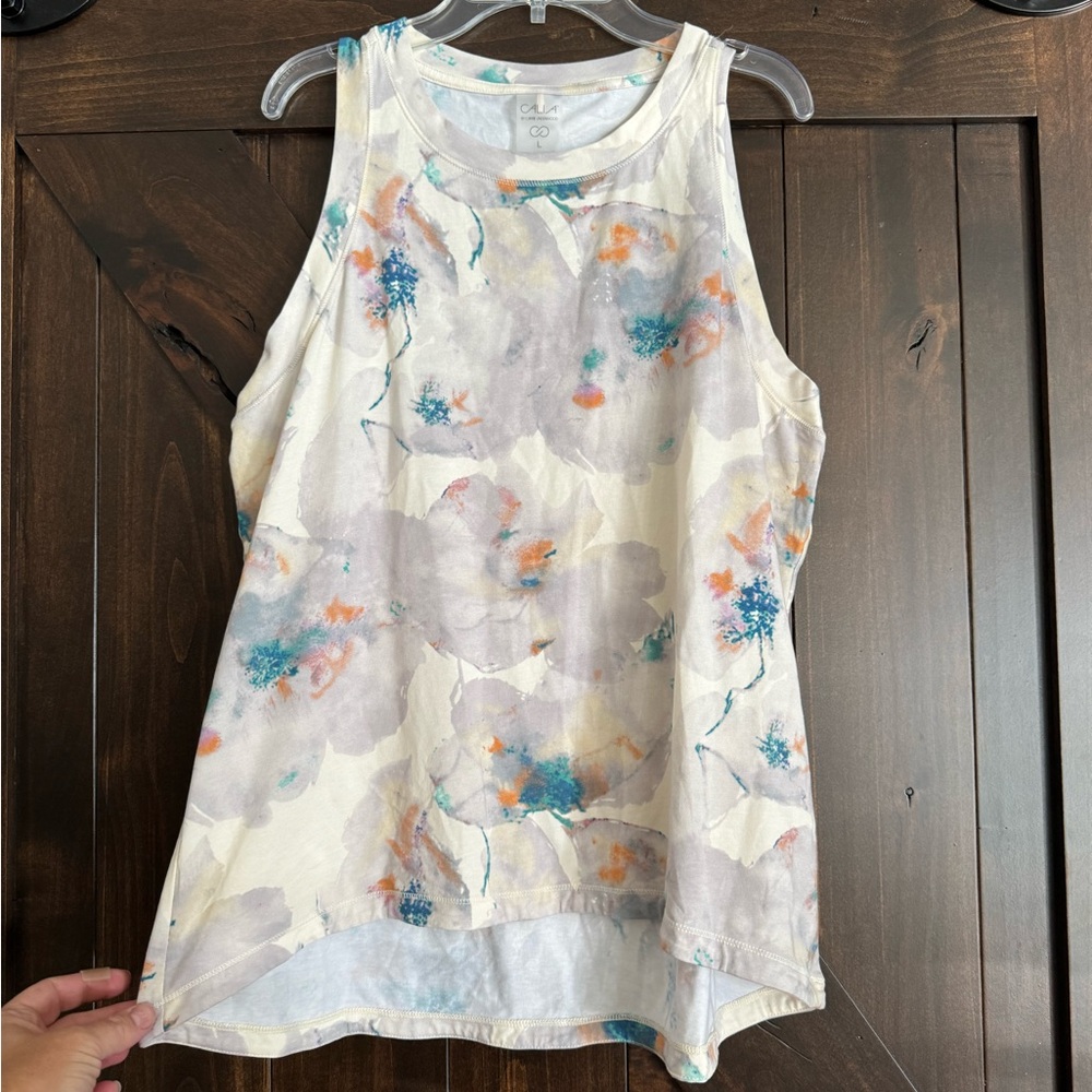 Calia Tank Top Watercolor Floral Size Large